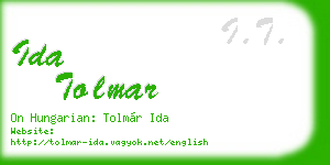 ida tolmar business card